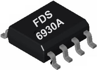 onsemi-FDS6930A MOSFETs Trans MOSFET N-CH 30V 5.5A 8-Pin SOIC T/R