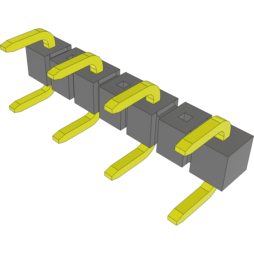 Samtec-BTSW-204-01-T-S Connector Jumpers and Shunts Conn Jumper M 4 POS 5.08mm Solder ST Thru-Hole Tube