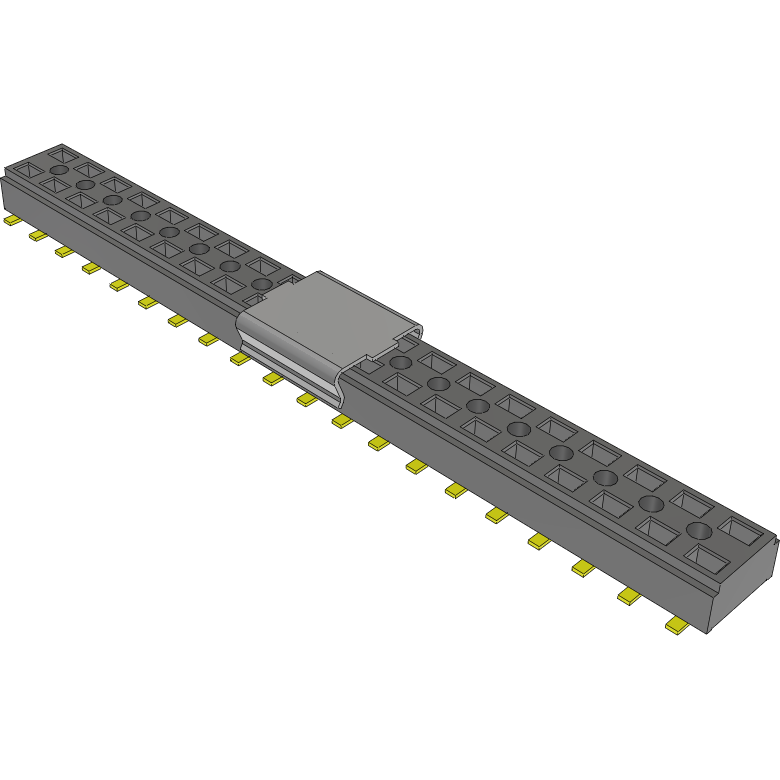 Samtec-CLT-120-02-G-D-BE-A-P-TR Cabezales del conector y receptáculos PCB Conn Socket Strip SKT 40 POS 2mm Solder ST Bottom Entry SMD TIGER CLAW™ T/R