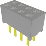 Conn Socket Strip SKT 8 POS 2mm Solder ST Top Entry Thru-Hole Layer
