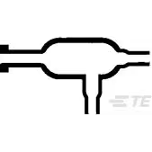 TE Connectivity-322W205-25-0 Wärmeschrumpfende Produkte Heat Shrink Transition T Style Fluid Resistant Modified Elastomer Black