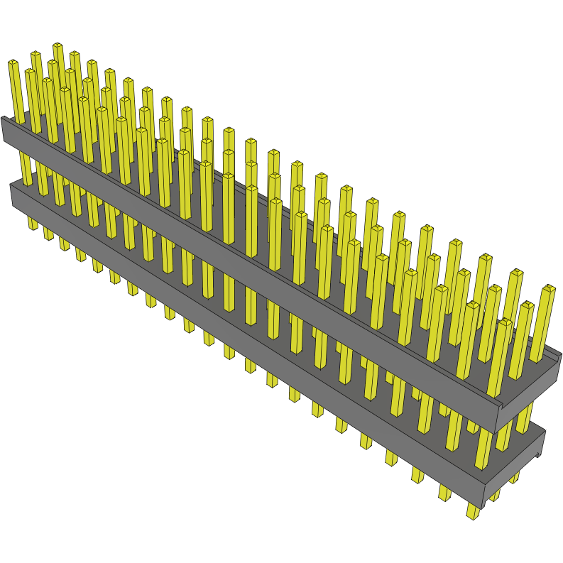Samtec-DW-22-09-G-T-389 Connector Headers and PCB Receptacles Conn Board Stacker HDR 66 POS 2.54mm Solder ST Top Entry Thru-Hole Bulk