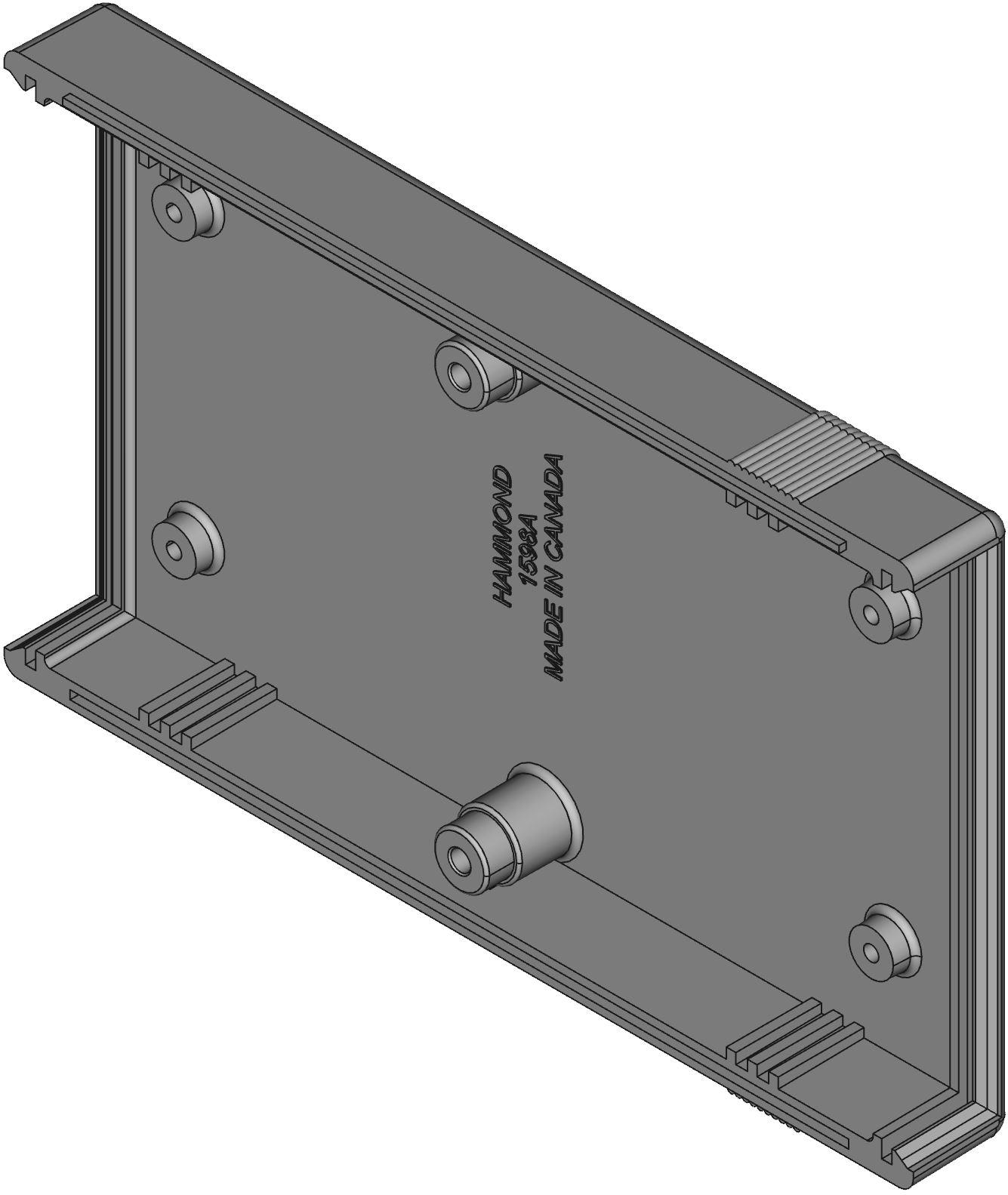 Hammond Manufacturing-1598AGY  Light Gray Acrylonitrile Butadiene Styrene Instrument Enclosure