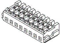 Molex-52484-1310 Cabezales del conector y receptáculos PCB Conn IDC Connector F 13 POS 2mm IDT RA Cable Mount Mi II Bag