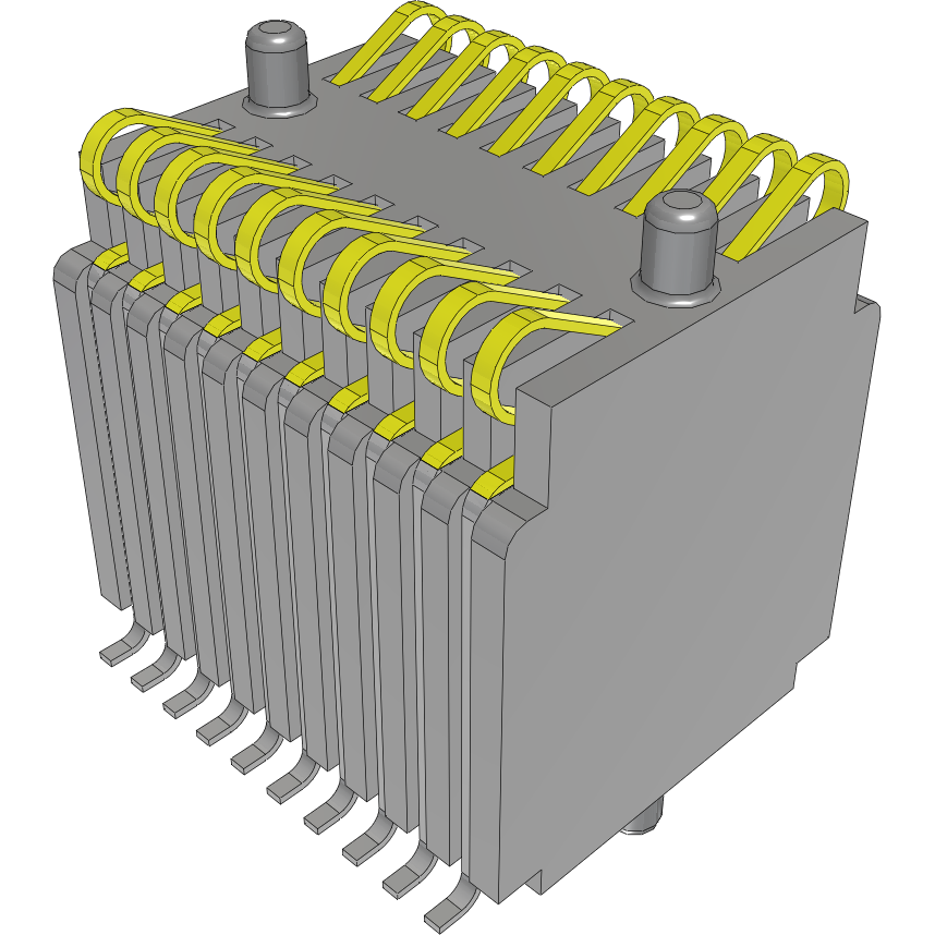 Samtec-FSI-110-10-L-D-AD-TR Steckverbinderleisten und Leiterplattenbuchsen Conn One Piece Board Stacker HDR 20 POS 1mm Solder ST SMD T/R