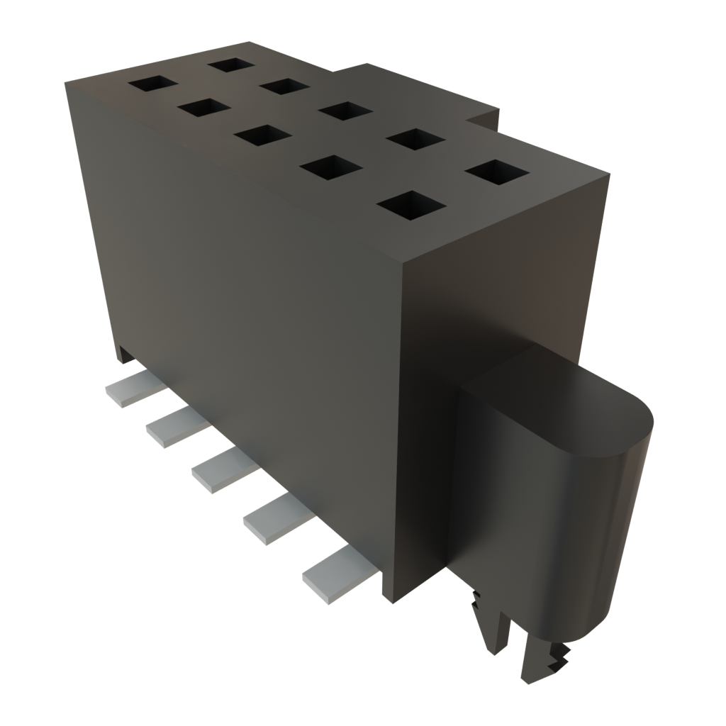 Samtec-SFML-105-02-L-D-LC 连接器插头及 PCB 插座 Conn Socket Strip SKT 10 POS 1.27mm Solder ST Top Entry SMD TIGER EYE™ Tube