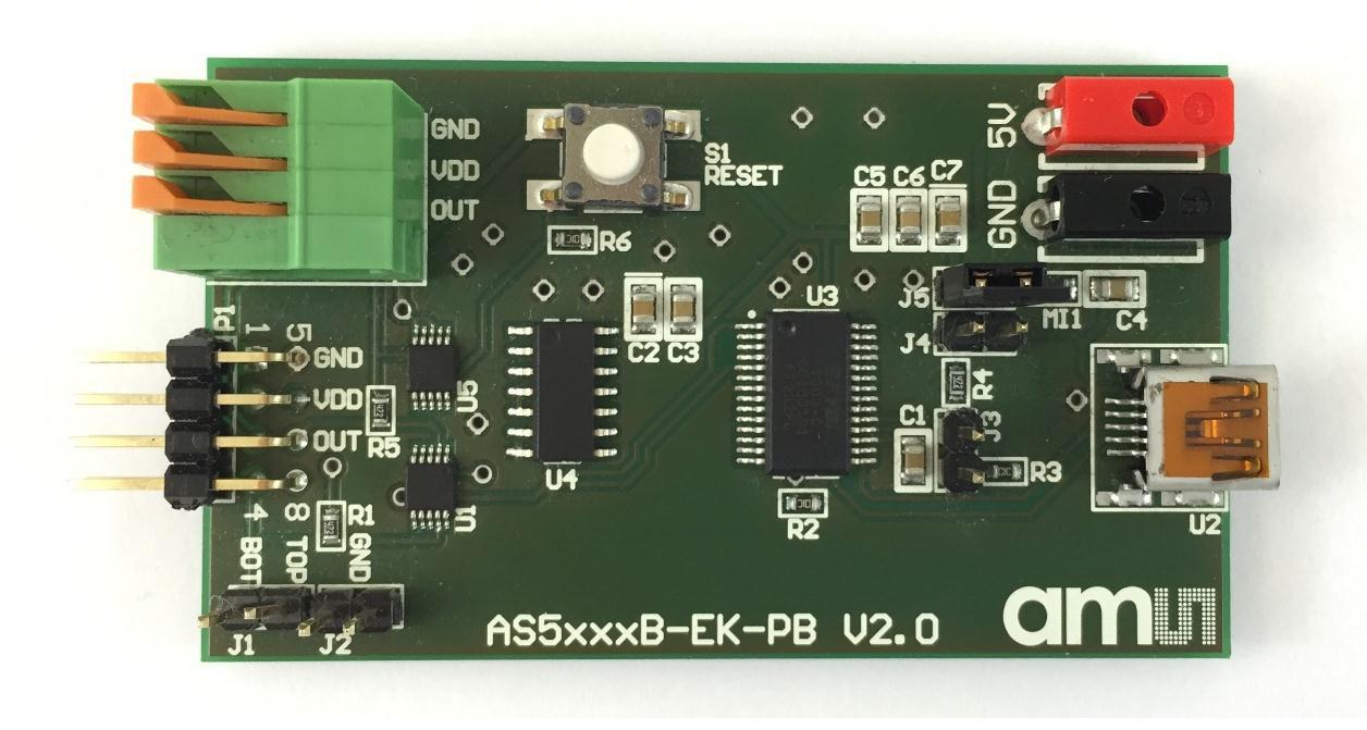 ams OSRAM-AS5XXX-EK-USB-PB Kit e strumenti di sviluppo UART Programmer Interface Board