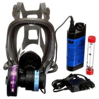 3M-6800PF Personal Protective Equipment Face-Mounted Powered Air Purifying Respirator (PAPR), Medium