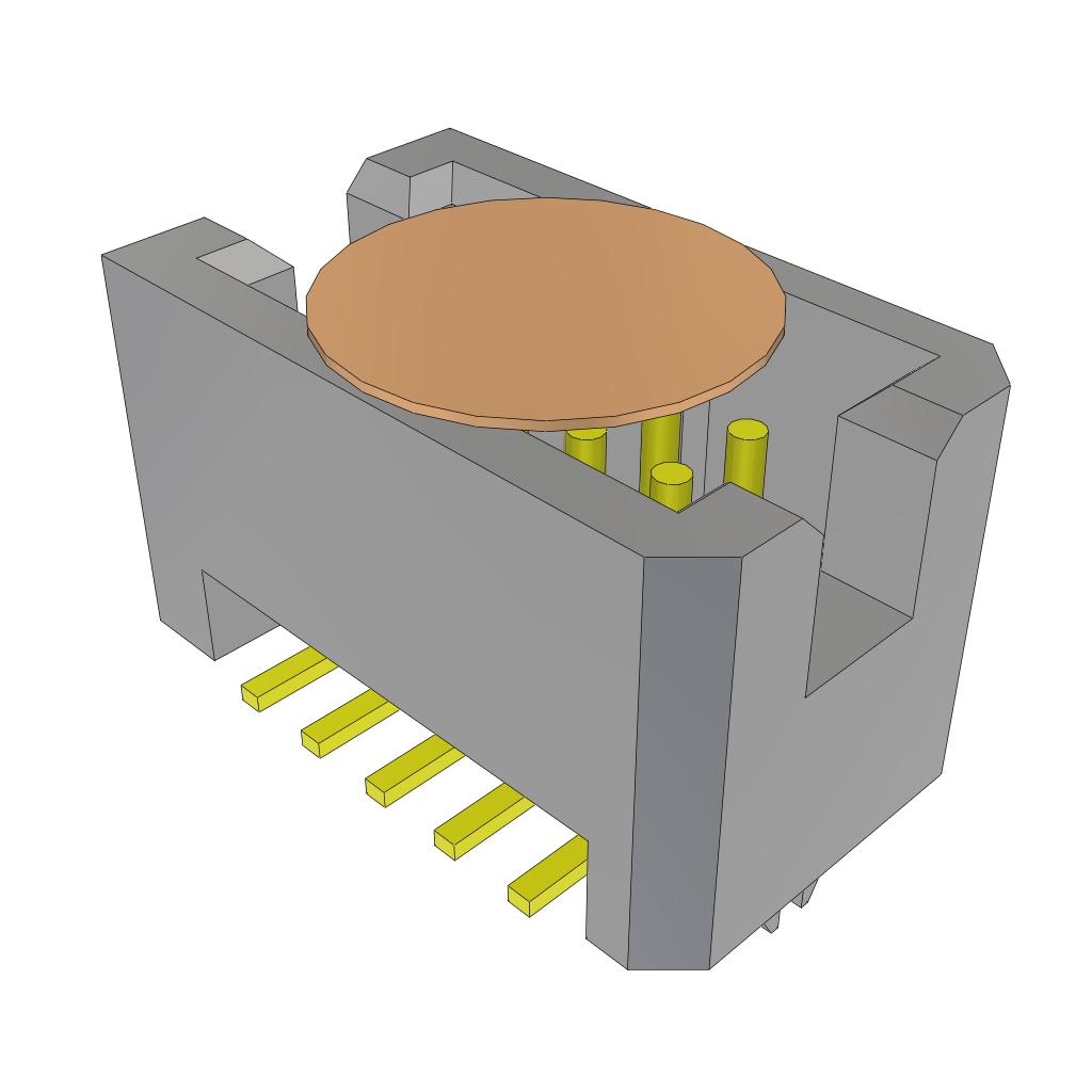 Samtec-TFM-105-02-S-D-LC-K Connector Headers and PCB Receptacles Conn Shrouded Header (4 Sides) HDR 10 POS 1.27mm Solder ST Top Entry SMD TIGER EYE™ Tube