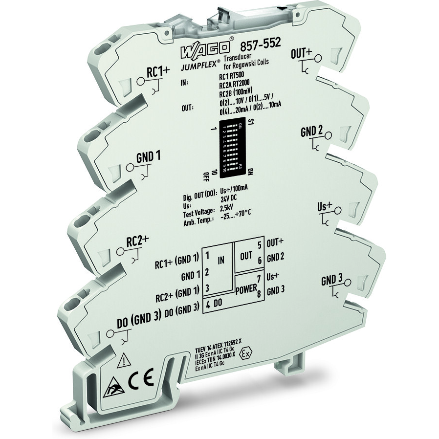 WAGO-857-552 Sensor- und Detektorschnittstelle Rogowski Signal Conditioner