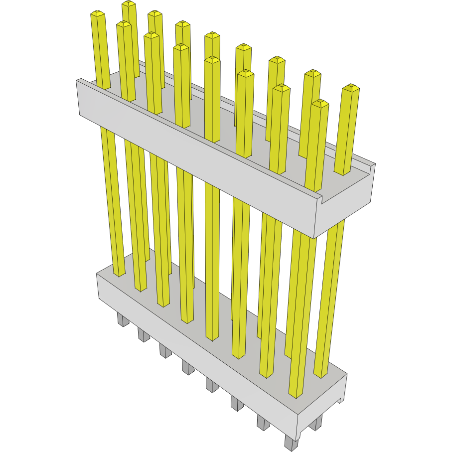 Samtec-HW-08-12-L-D-736-110 连接器插头及 PCB 插座 Conn Board Stacker HDR 16 POS 2.54mm Solder ST Top Entry Thru-Hole Tube