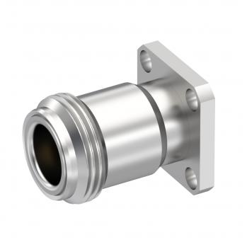 Radiall-R161418000 RF-Steckverbinder Conn Type N 0Hz to 11GHz 50Ohm ST Flange Mount RCP Gold Over Nickel