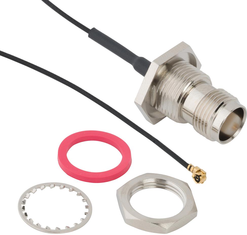 Amphenol RF-336203-12-0300 Kabelbaugruppen Koaxial Cable Assembly 1.13mm Cable 0.3m TNC to AMC F-M Bag