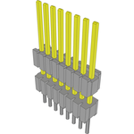 Conn Board Stacker HDR 8 POS 1.27mm Solder ST Thru-Hole Tube