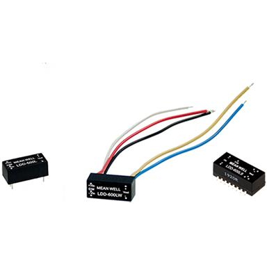 Mean Well Enterprises-LDD-500L Suministros de energía LED DC/DC LED Power Supply 16W Single 5-Pin