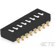 TE Connectivity-ADF08ST04 Commutateur DIP Switch DIP OFF ON SPST 8 Flush Slide 0.1A 24VDC Gull Wing 2.54mm SMD Tube