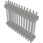 Conn Board Stacker HDR 24 POS 2mm Solder ST Top Entry Thru-Hole Bulk