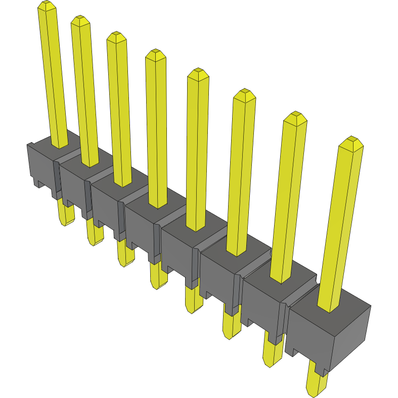 Samtec-TSW-108-14-SM-S Connector Headers and PCB Receptacles Conn Unshrouded Header HDR 8 POS 2.54mm Solder ST Top Entry Thru-Hole Bulk