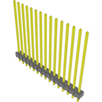 Conn Unshrouded Header HDR 15 POS 2.54mm Solder ST Top Entry Thru-Hole Bulk