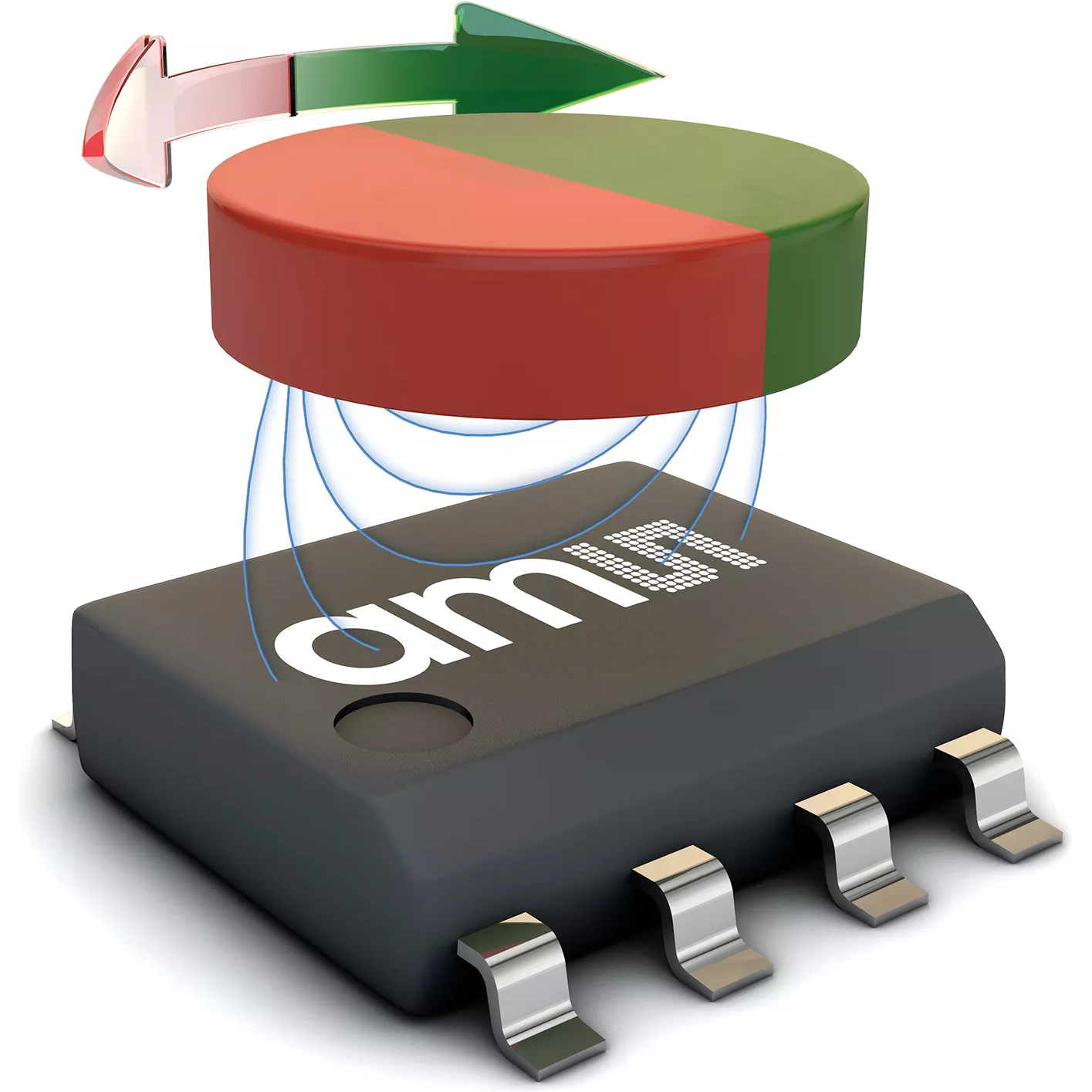 ams OSRAM-AS5601-ASOT Capteur de position linéaire et angulaire Rotary Position Sensor 5.5V/3.6V Digital Output 8-Pin SOIC T/R
