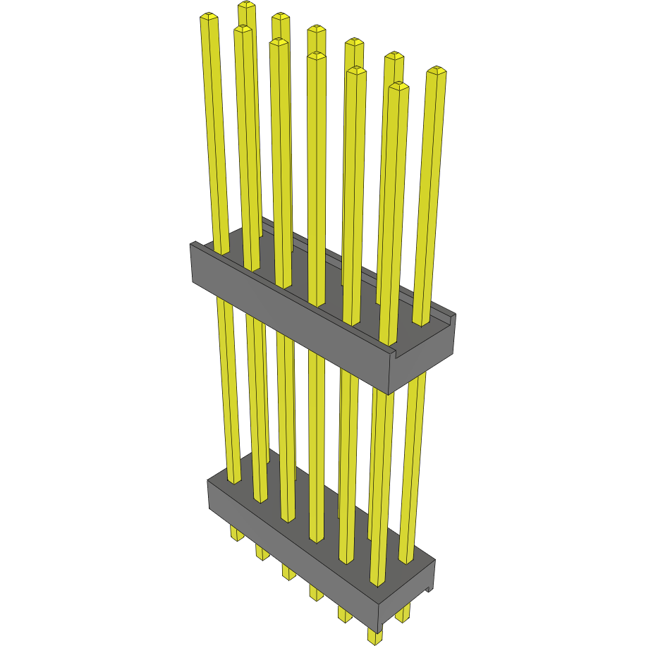 Samtec-DW-06-14-F-D-800 Connector Headers and PCB Receptacles Conn Board Stacker HDR 12 POS 2.54mm Solder ST Top Entry Thru-Hole Bulk