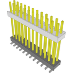 Conn Board Stacker HDR 24 POS 2.54mm Solder ST Top Entry SMD Tube