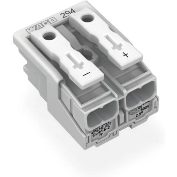 WAGO-294-5072 Steckverbinder Conn Power 2Power POS Spring Clamp ST Panel Mount 1 Port Foil