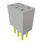 Conn Socket Strip SKT 6 POS 2.54mm Solder ST Top Entry Thru-Hole Bulk