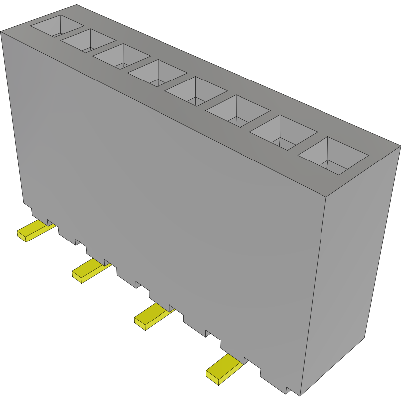 Samtec-RSM-108-02-F-S Connector Headers and PCB Receptacles Conn Socket Strip SKT 8 POS 1.27mm Solder ST Top Entry SMD Tube