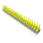 Conn Unshrouded Header HDR 52 POS 2.54mm Solder ST Top Entry Thru-Hole Tube