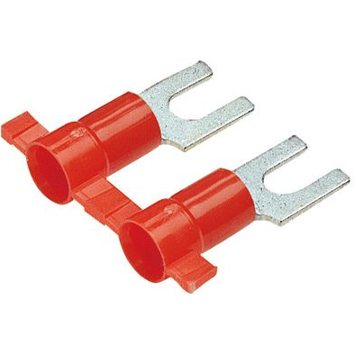 Panduit-PV18-6FB-3K Steckverbinderanschlüsse Fork Terminal 18-22AWG Copper Red 19.8mm Tin T/R