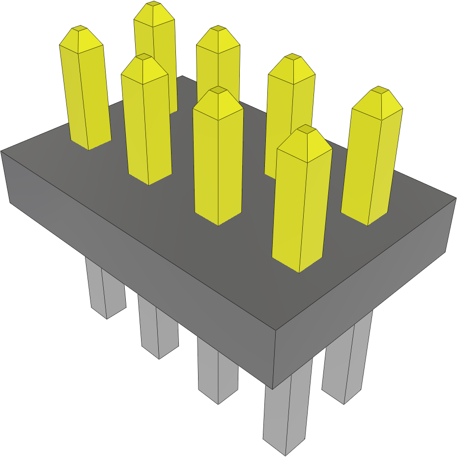 Samtec-FTS-104-03-L-D 连接器插头及 PCB 插座 Conn Unshrouded Header HDR 8 POS 1.27mm Solder ST Top Entry Thru-Hole Bulk