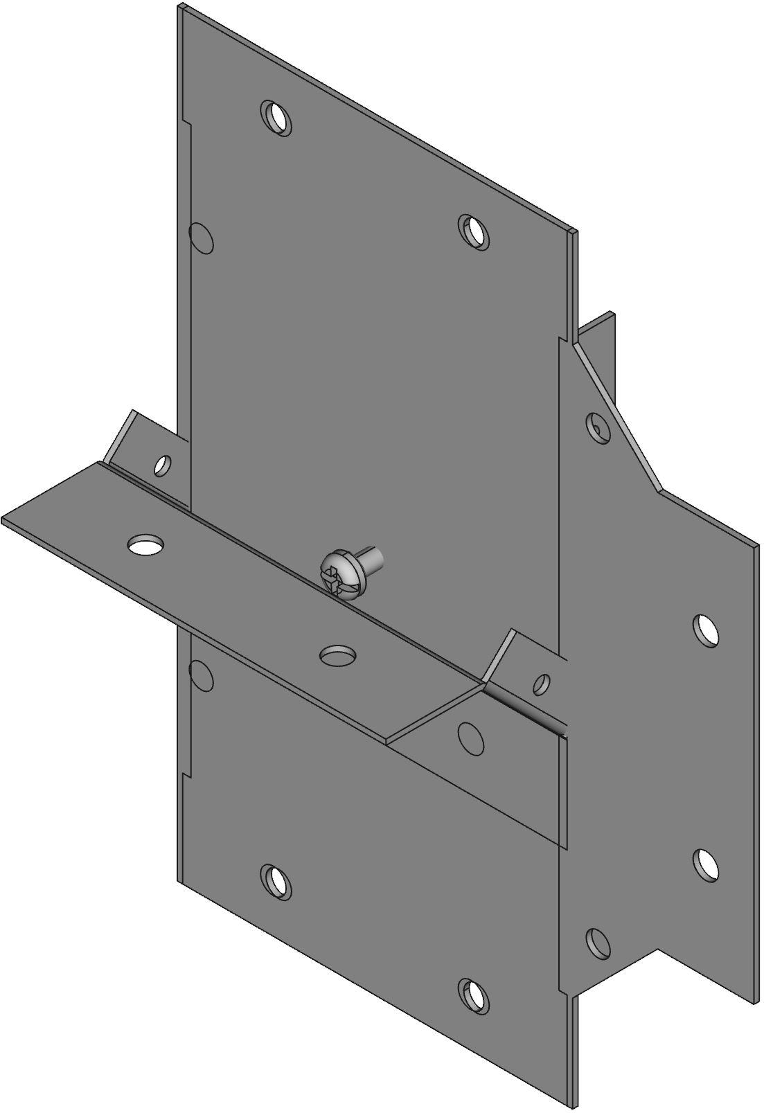 Hammond Manufacturing-CWTF4 Kabelzubehör Wiring Ducts Tee Fitting Screw Steel Gray
