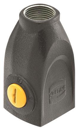 HARTING-11200031401 Schrumpfbalgenadapter Hood 180° Powder Zinc Die Cast Push-Pull Han-Yellock®
