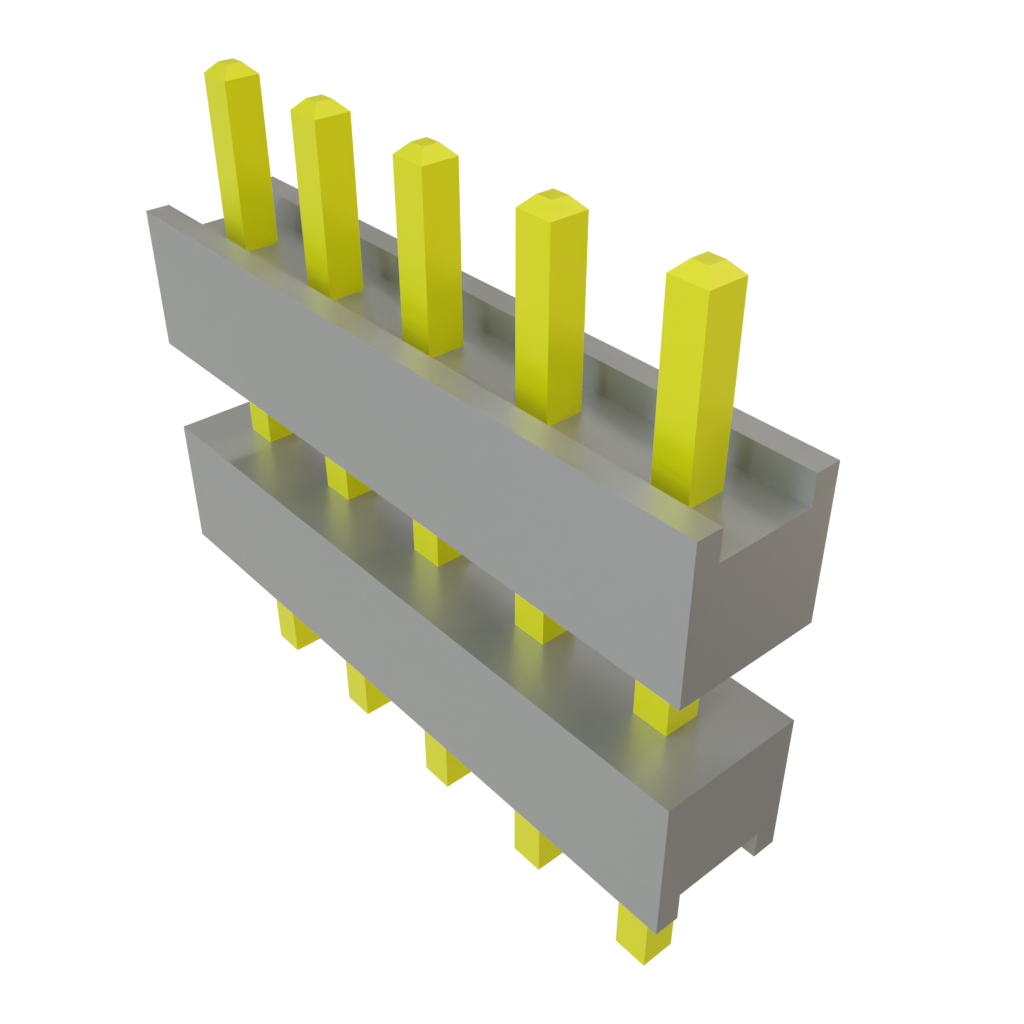 Samtec-DW-05-17-T-S-270-LL Steckverbinderleisten und Leiterplattenbuchsen Conn Board Stacker HDR 5 POS 2.54mm Solder ST Top Entry Thru-Hole Bulk