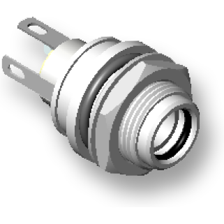Switchcraft-L712ASH Connector Power Conn DC Power F 2 POS Solder Lug ST Panel Mount 3 Terminal 1 Port