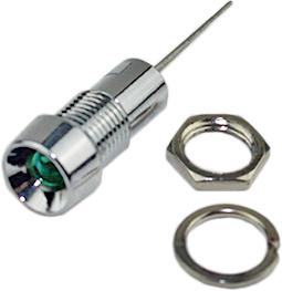 Visual Communications-L65DG24L Panel Mount Indicators Panel Mount Indicator Round 0.315" LED 24V Leads Green