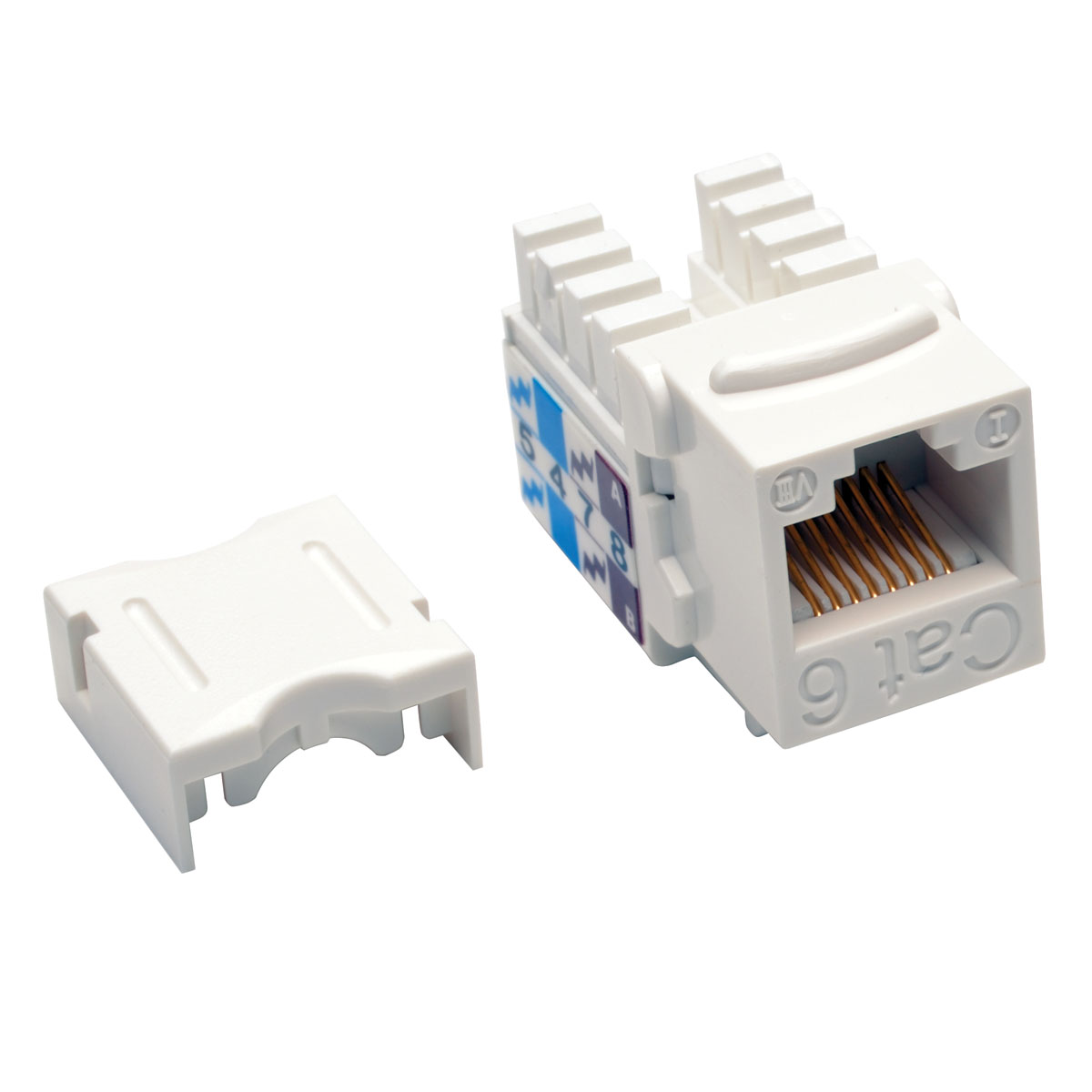 Eaton-N238-025-WH Steckverbinder, Telefon und Telekommunikation Conn RJ-45 F 8 POS IDT ST Panel Mount 8 Terminal 1 Port Cat 5e/Cat 6