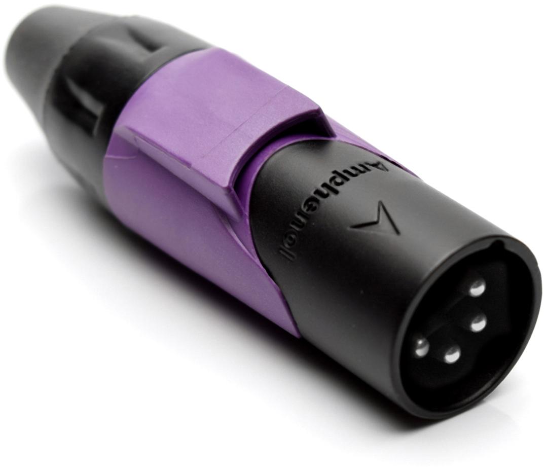 Amphenol-AX4MB7M Raccordement audio et vidéo Conn XLR Connector M 4 POS Solder Cup ST Cable Mount 4 Terminal 1 Port Box