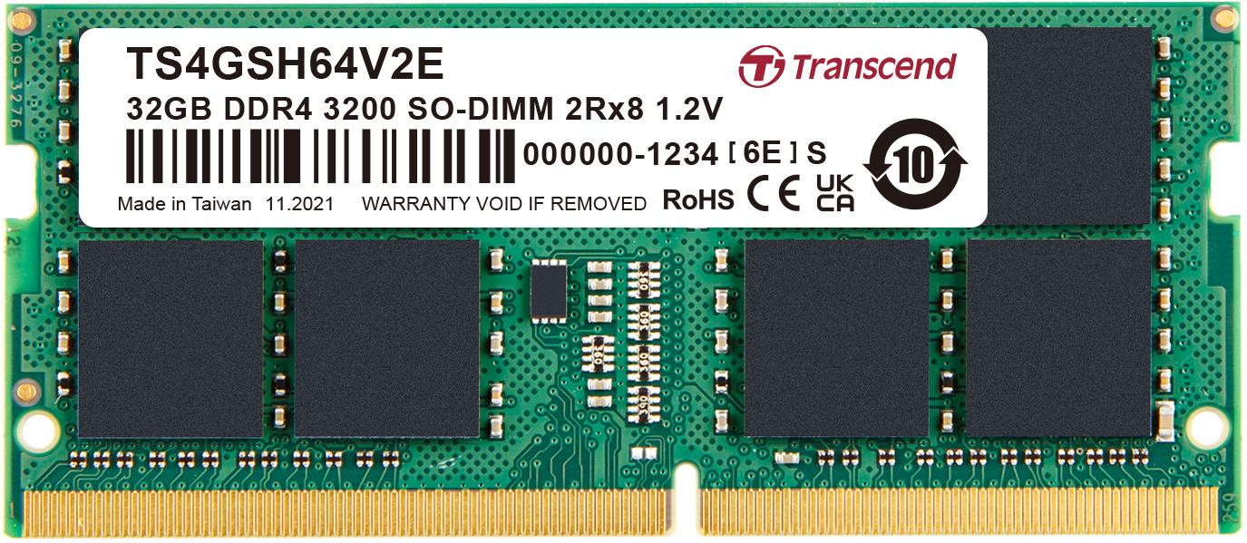 Transcend Information-TS4GSH64V2E Memory Modules DRAM Module DDR4 SDRAM 32Gbyte 260SODIMM