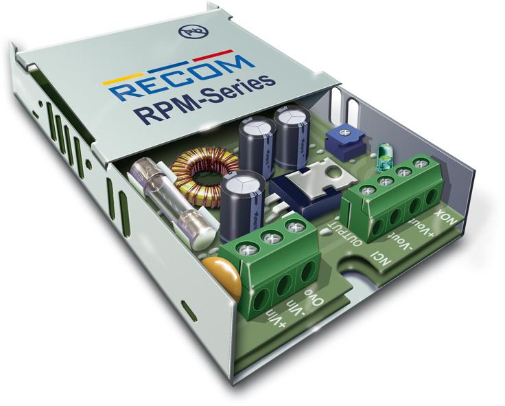 RECOM Power GmbH-RPM20-483.3SFW/N DC to DC Converter and Switching Regulator Module Module DC-DC 48VIN 1-OUT 3.3V 20W 7-Pin Box