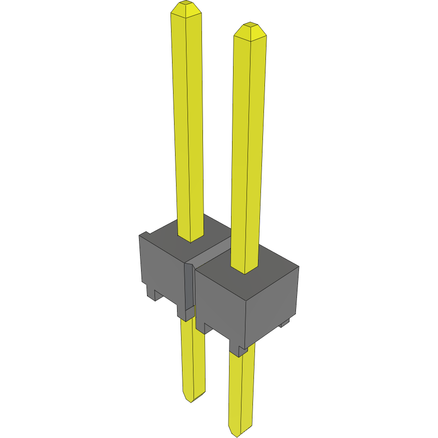 Samtec-TSW-102-25-F-S Steckverbinderleisten und Leiterplattenbuchsen Conn Unshrouded Header HDR 2 POS 2.54mm Solder ST Top Entry Thru-Hole Bulk