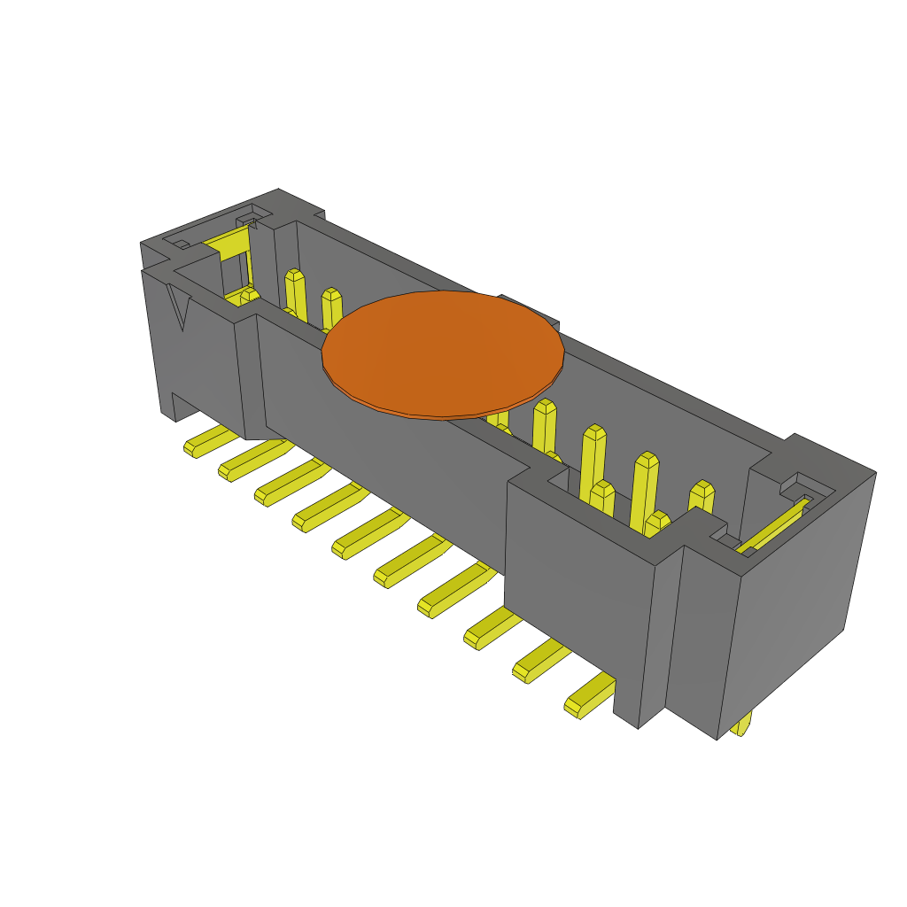 Samtec-T2M-110-01-L-D-SM-WT-K Connector Headers and PCB Receptacles Conn Shrouded Header (4 Sides) HDR 20 POS 2mm Solder ST Top Entry SMD TIGER EYE™ Tube