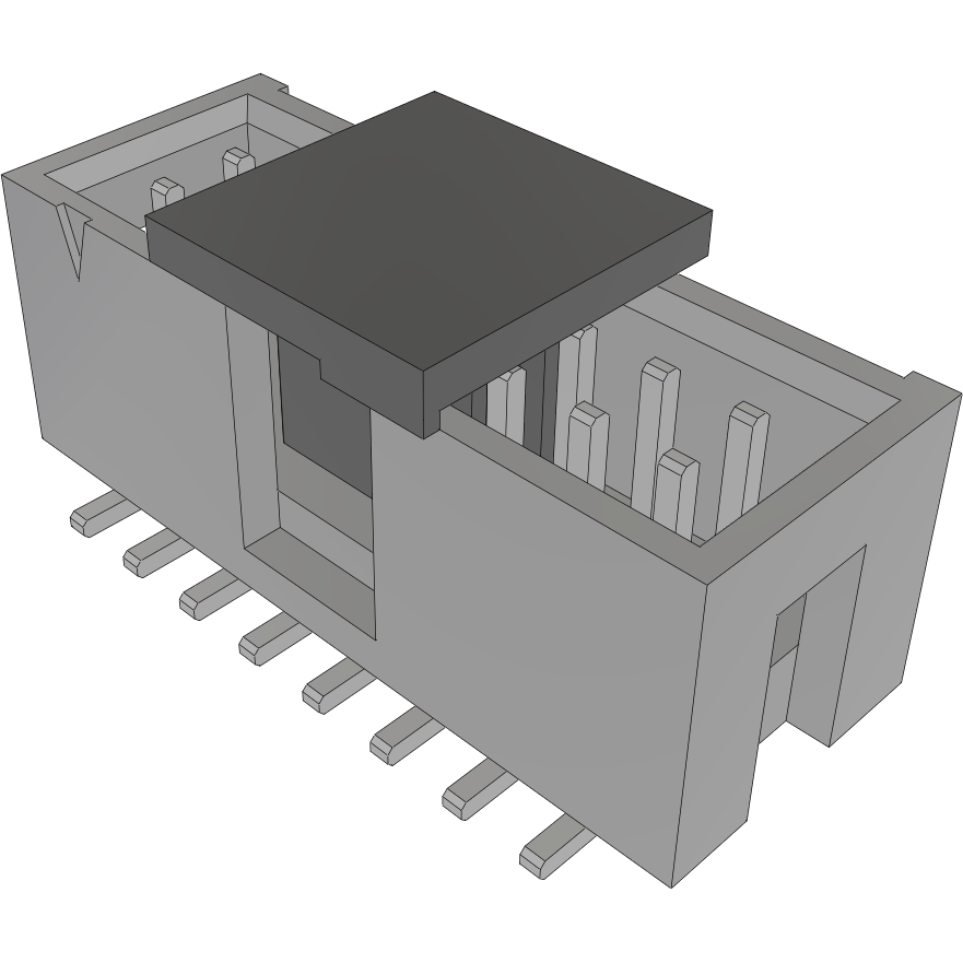 Samtec-HTSS-108-01-T-DV-P Embases de raccordement et réceptacles PCB Conn Shrouded Header HDR 16 POS 2.54mm Solder ST Top Entry SMD Tube