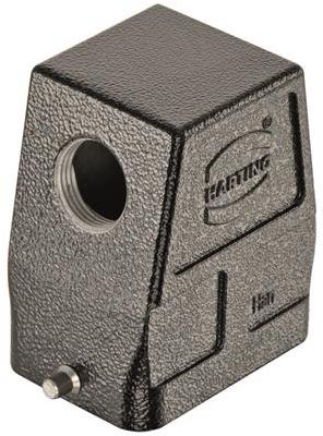 HARTING-19370060545 抽缩起动适配器 Hood 90° 6B Shell Size Powder Die Cast Aluminum Single Lock Han®