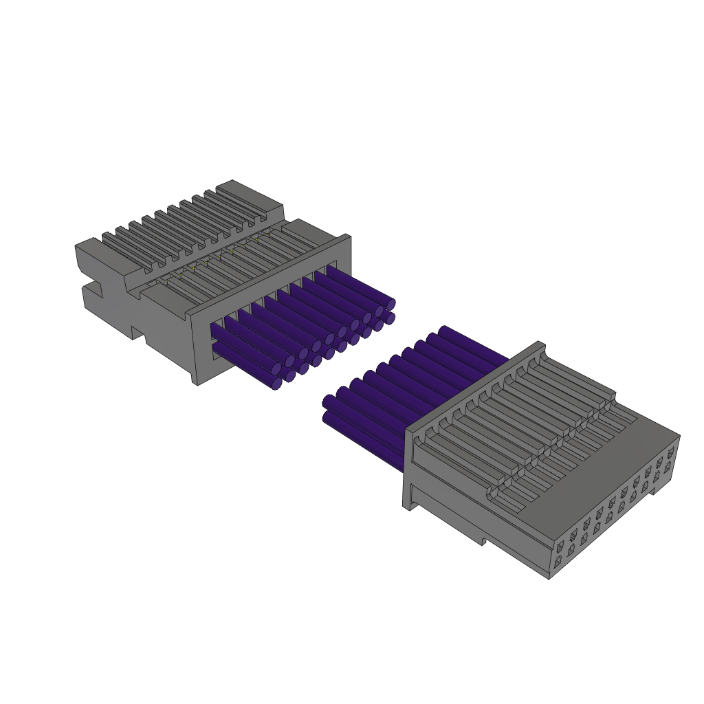 Samtec-TFSD-10-28-G-06.00-T-NDS Andere Kabelbaugruppen Cable Assembly Discrete Wire 0.152m 28AWG Terminal Strip to Socket Strip 20 to 20 POS F-M Crimp-Crimp TIGER EYE™ Layer