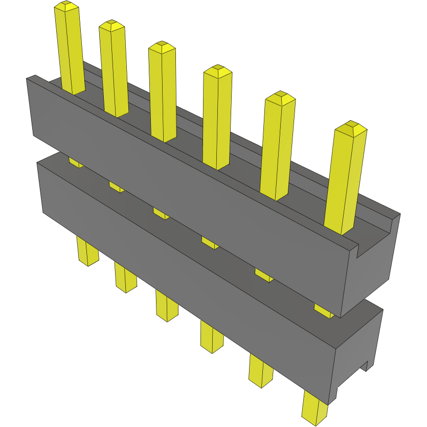 Samtec-DW-06-17-T-S-250 Steckverbinderleisten und Leiterplattenbuchsen Conn Board Stacker HDR 6 POS 2.54mm Solder ST Top Entry Thru-Hole Bulk