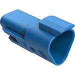 Conn Housing RCP 3 POS Crimp ST Cable Mount Blue