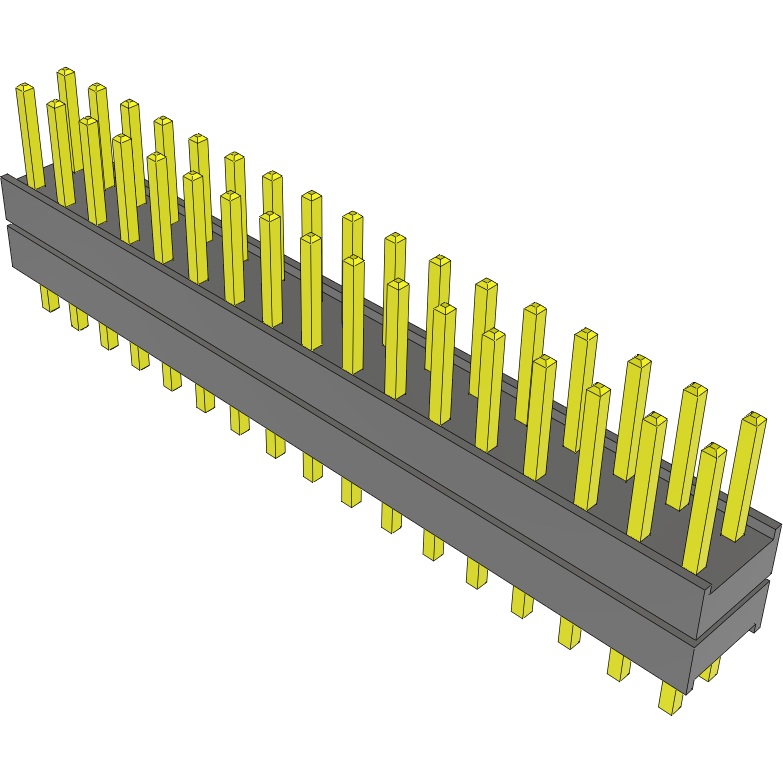 Samtec-DW-17-08-L-D-215 Cabezales del conector y receptáculos PCB Conn Board Stacker HDR 34 POS 2.54mm Solder ST Top Entry Thru-Hole Bulk