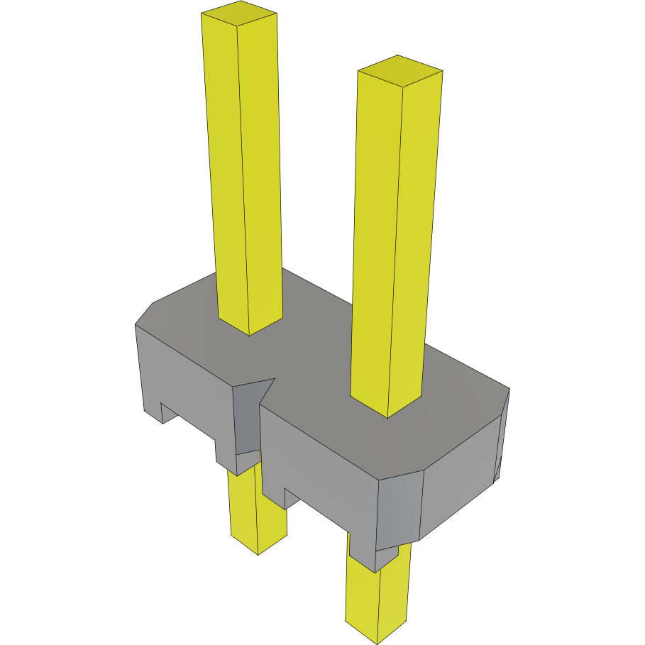 Samtec-MTLW-102-05-SM-S-170 Cabezales del conector y receptáculos PCB Conn Unshrouded Header HDR 2 POS 2.54mm Solder ST Top Entry Thru-Hole Bulk